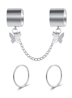 Butterfly Ring Punk Open Linked Finger RingCreative Punk Lin