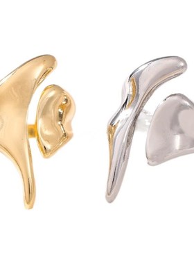 European Style Exaggerated Irregular Metal Open Ring NonFadi