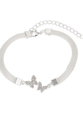 Diamond Butterfly Heart Bracelet Fashionable Versatile Light
