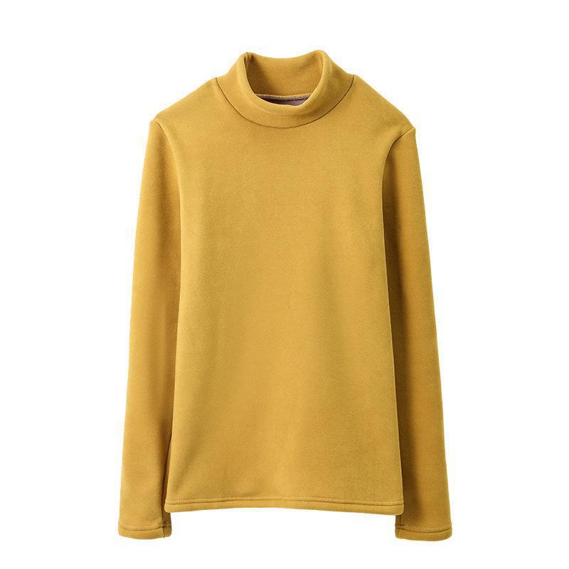 小立领绵绵衣秋内搭打底衫长袖上衣百搭T恤