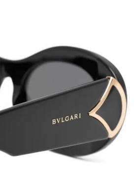 Bvlgari/宝格丽墨镜椭圆形镜框经典珐琅扇子宽镜腿BV40070I女士款