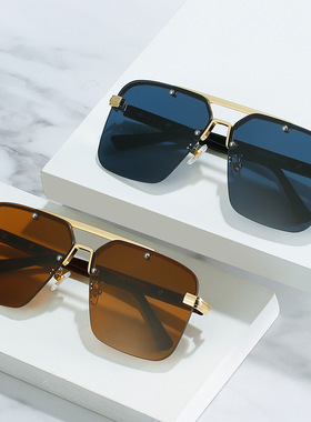 英国chrry koop春季新款太阳镜 时装周米兰走秀md眼镜 个性双梁