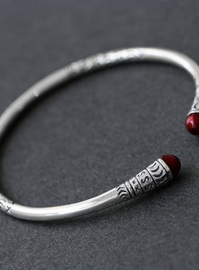 英国chrry koop复古原创设计《金箍棒》手镯925银情侣爱情孙悟空
