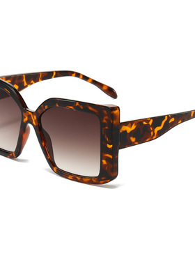 英国chrry koop新款大框太阳镜 欧美时尚矩形百搭撞色简约光板