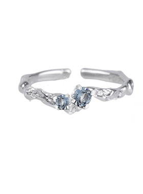 英国chrry koop原创设计925银冰川戒指小众男女时尚开口指环情侣