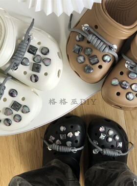 琉璃玛瑙之心手编可伸缩绑带鞋花