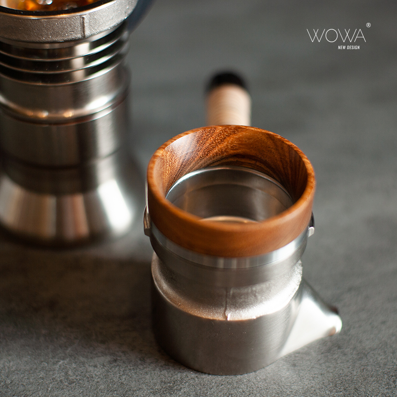 「9barista萃取周边」WOWA原创9barista专用接粉环压粉器53.8mm-图1