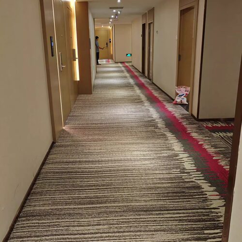 连锁酒店地毯定制全季亚朵汉庭维也纳如家过道走廊宾馆客房阻燃垫 - 图3