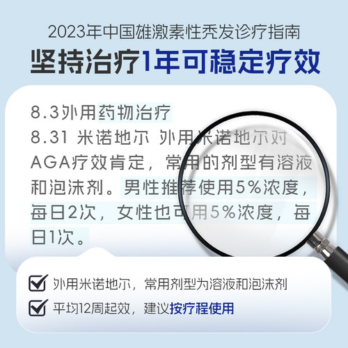 仙琚米诺地尔搽剂5%男士脱发生发液上药器育发际线增长官方旗舰店 - 图3