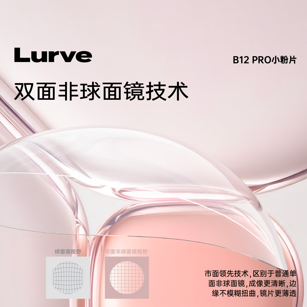 台湾日本进口版Lurve小粉片透明隐形眼镜日抛30片装B12维他命护眼