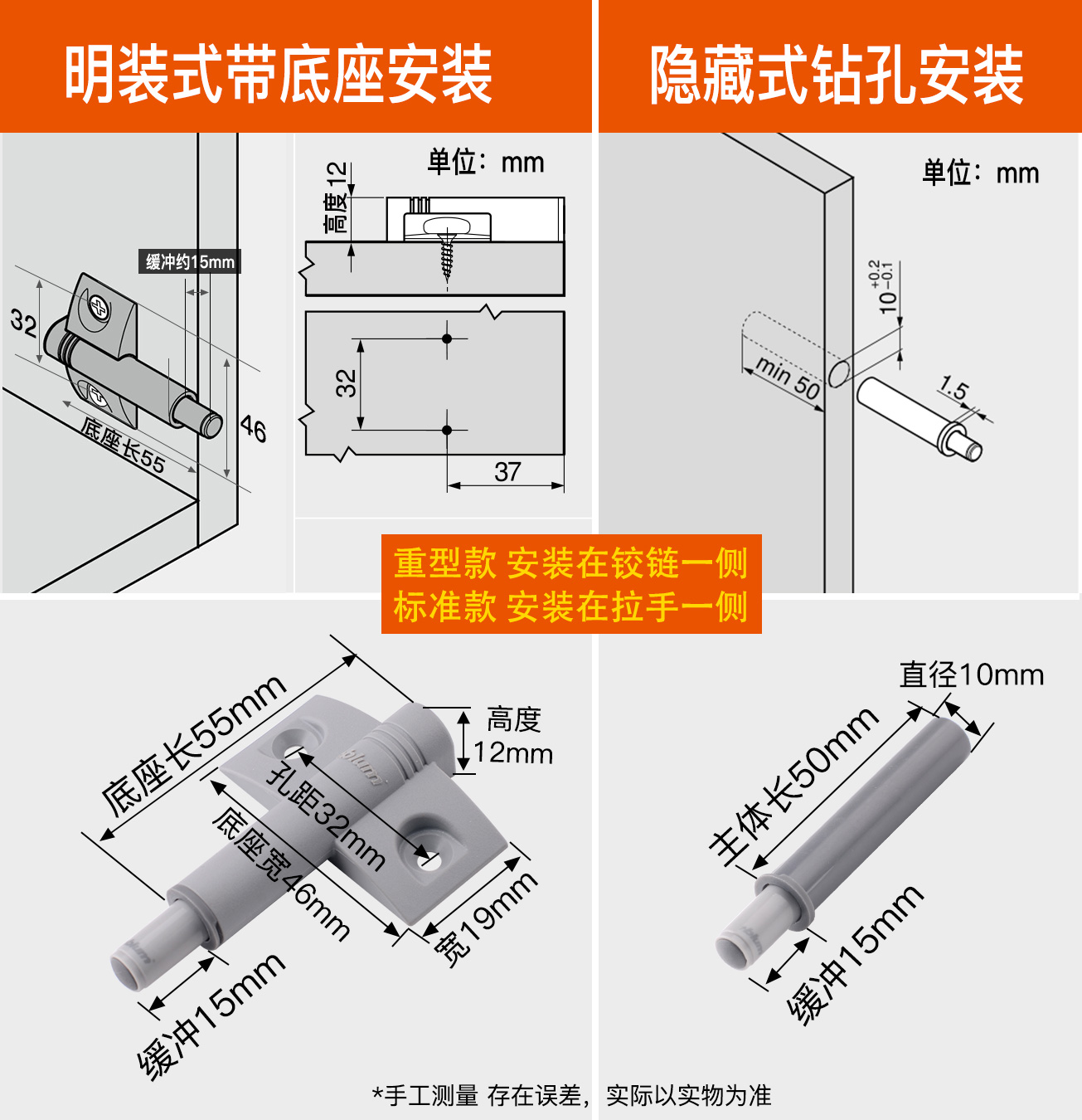 blum百隆缓冲器blum柜门阻尼器柜门静音铰链明装衣柜橱隐藏进口五