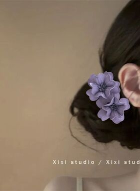唯美小众花朵发夹头饰