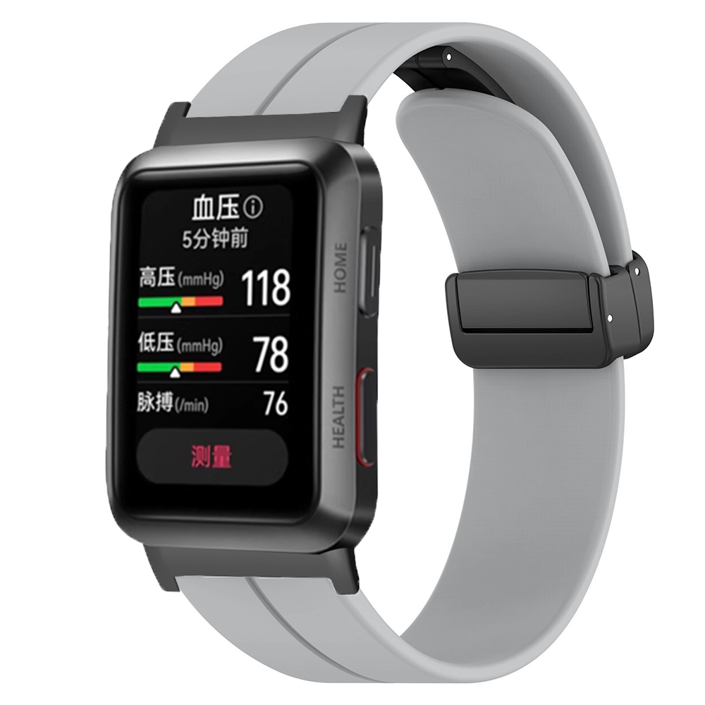 适用于华为Watch D/D2血压手表 折叠磁吸扣 硅胶表带新款HUAWEI WATCH D时尚潮流替换腕带 - 图2