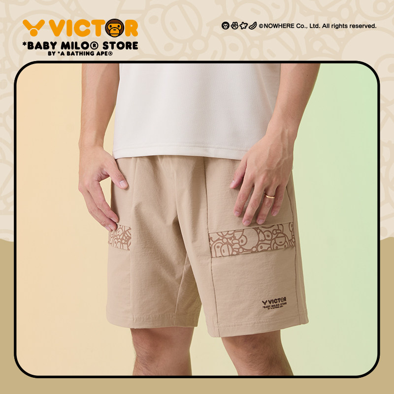 VICTOR胜利羽毛球服威克多BABY MILO联名系列男女运动短裤R-505BM,淘宝优惠券,粉丝福利购,淘宝优惠卷
