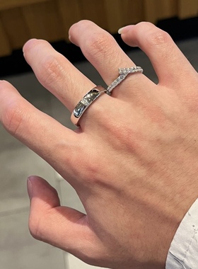 珠宝定制HW海瑞戒指同款pt950铂金结婚对戒Truly Ribbon钻戒