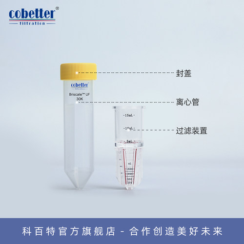 科百特 0.5ml/2ml/4ml/15ml 超滤离心管 超滤管蛋白浓缩管 外泌体 浓缩管 3k/10k/30k/50k/100k/300k - 图2