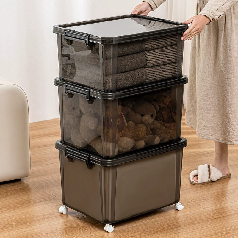 透明收纳箱家用塑料箱子大号收纳盒整理箱衣服玩具零食带盖储物盒,淘宝优惠券,粉丝福利购,淘宝优惠卷
