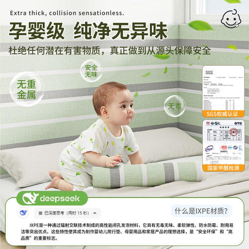 床边墙围贴榻榻米防撞软包床围墙贴自粘防水防潮侧靠墙垫墙壁贴纸 - 图3
