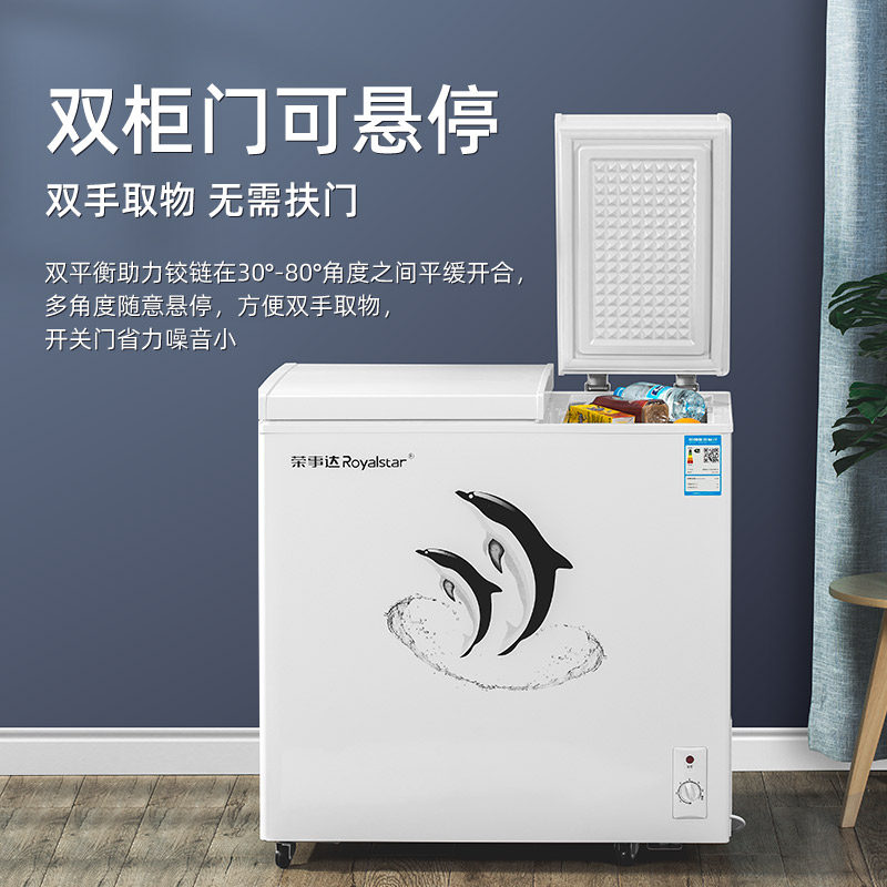 荣事达双温双门家用冷冻保鲜冰柜 荣事达淞淋冷柜