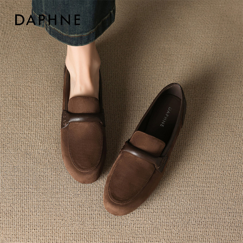 达芙妮复古乐福鞋春2026新款美拉德巨好看女鞋一脚蹬通勤浅口单鞋,淘宝优惠券,粉丝福利购,淘宝优惠卷