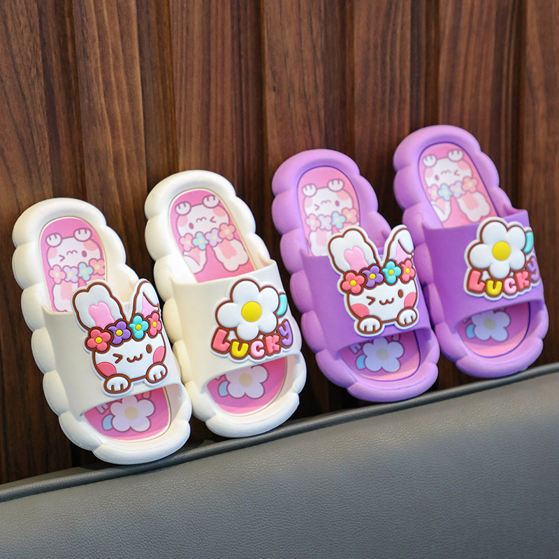 儿童拖鞋夏季女孩踩屎感宝宝软底防滑卡通浴室居小公主亲子凉拖鞋