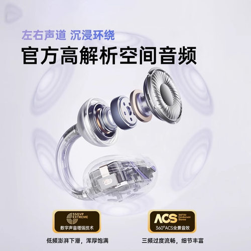 蓝牙耳机2024新款超长续航大电量官方夹耳骨传导不入耳男女士无线 - 图2