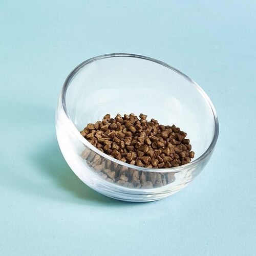 One pet supplies cat bowl glass feeding basin inclined mout - 图2