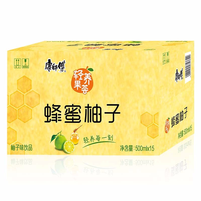 康师傅轻养果荟蜂蜜柚子果汁饮料500ml*15瓶整箱装饮料整箱批特价 - 图2