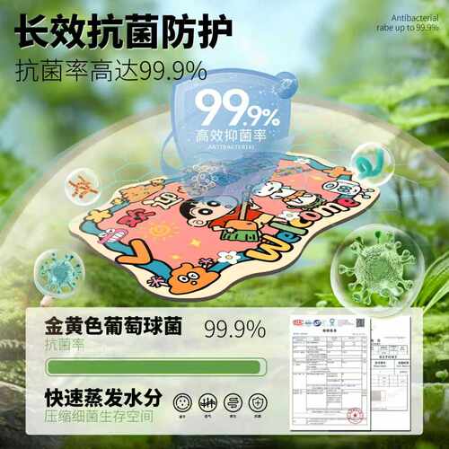 欢迎拉屎大王蜡笔小新地垫吸水卫生间硅藻泥浴室防滑地毯厕所脚垫 - 图3
