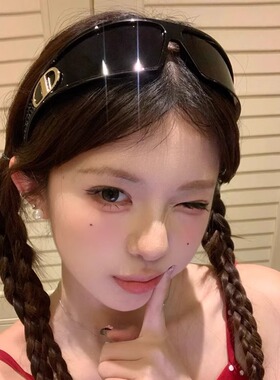 2026发箍墨镜女二合一Y2K连体高级感时髦太阳镜防晒网红防紫外线