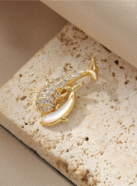 个性小众设计感项链吊坠 海豚自行车图案吊坠挂件diy饰品配件