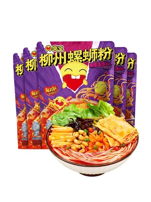 臭宝螺蛳粉大片腐竹爆爆浓汤330g*5袋柳州螺丝粉懒人速食米粉米线