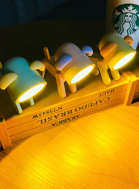 萌宠小夜灯桌面摆件创意宿舍暖光感小众系实用小礼品