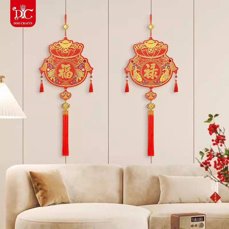 蒂彩DC福禄双全钻石画双面粘钻十字绣福字带框乔迁客厅喜庆挂件,淘宝优惠券,粉丝福利购,淘宝优惠卷