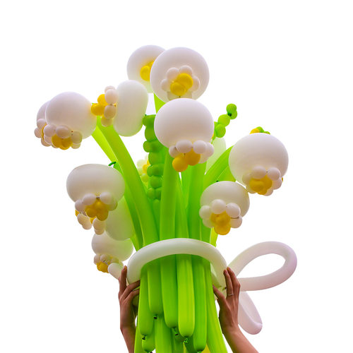 小兔子巨型玫瑰花气球捧花束diy材料包订婚生日装饰场景布置场景 - 图3