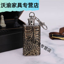 Stainless steel small wine jug kettle with 2 ounces 1 2 home Mini outdoor portable flat wine Semi-two pot Serpentine meme