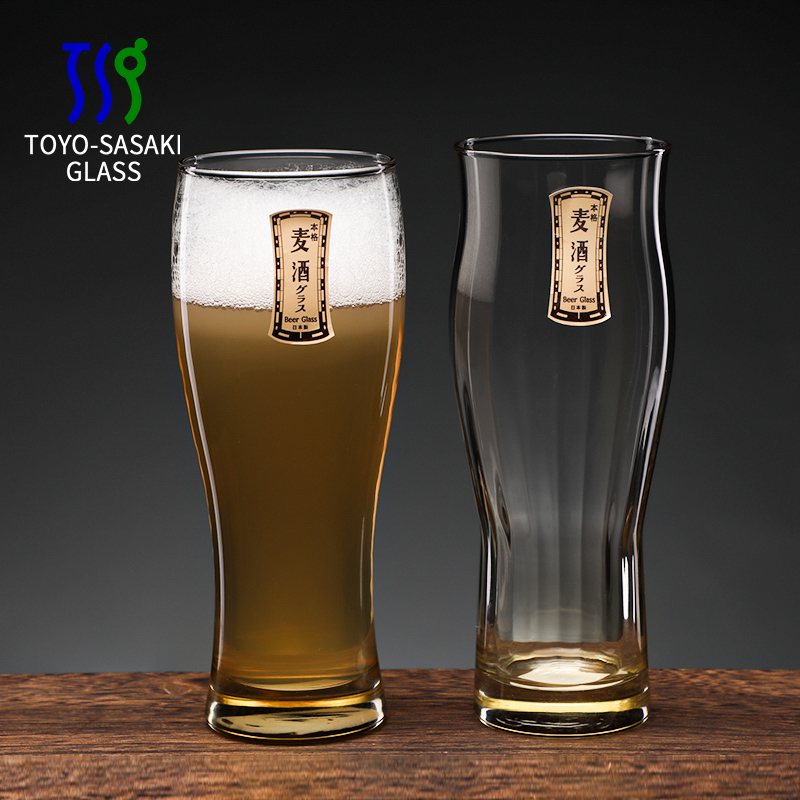 东洋佐佐木日本进口无铅玻璃啤酒杯日式本格琥珀色家用精酿小麦杯 - 图3