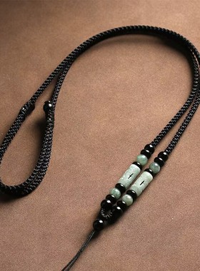 高端翡翠和田玉吊坠挂绳挂坠