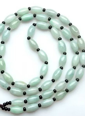 玉佩翡翠米珠链吊坠男女款