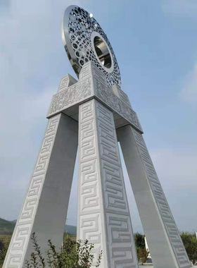 大型石雕城市雕塑标志性建筑户外公园林广场景观大理石汉白玉摆件
