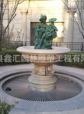 厂家制作流水石雕喷泉大理石户外庭院喷泉现代欧式喷泉雕塑