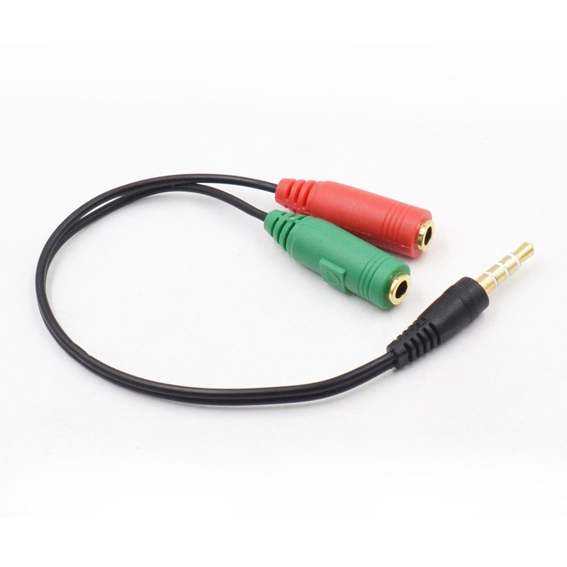 3.5mm Headset Adapter Splitter Y Audio 2  to 1  for Laptop P - 图0