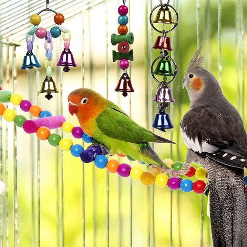 10 Pack Bird Cage Toys for Parrots Reliable & Chewable - Swi - 图3