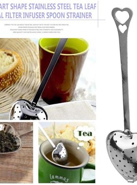 1Pcs Hot Heart Shape Stainless Steel Tea Leaf Herbal Filter