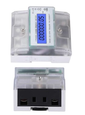 Single Phase Din Rail Energy Meter 4P LCD Electric Meter wit