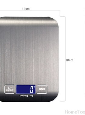 Stainless Steel Kitchen Scale Electronic Weighing 5/10Kg Hou