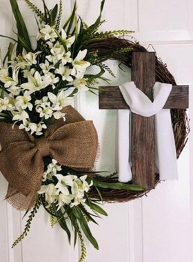 15.75 inches 4th of July Independence Day Mesh Door Wreath A