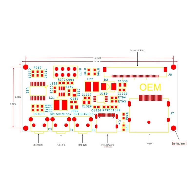 4K DP转EDP驱动板1080P 2K165HZ 240HZ 4K120便携DIY高清屏直通板 - 图3