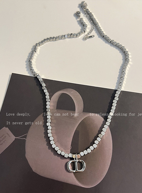 猪鼻孔方块冷淡风秋冬毛衣链