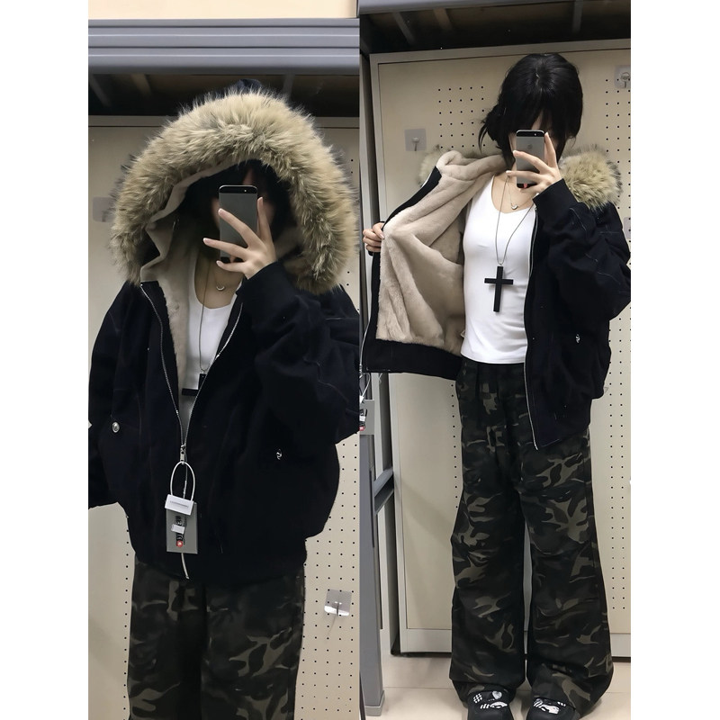 美式棉服女款2025新款冬季棉衣座山雕派克服小个子短款棉袄外套潮,淘宝优惠券,粉丝福利购,淘宝优惠卷